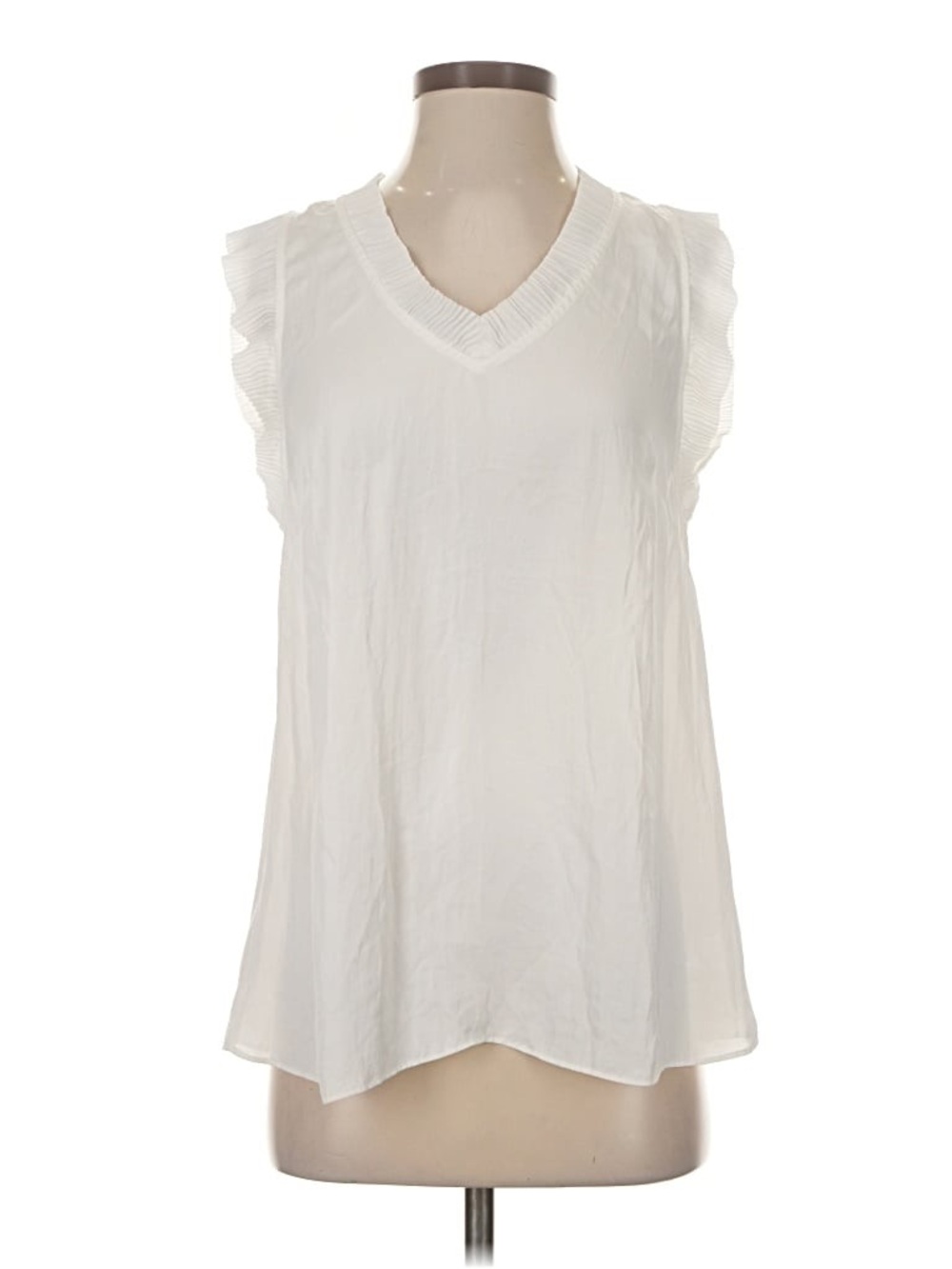 CAbi Cream V-Neck Ruffle Sleeve Camisole